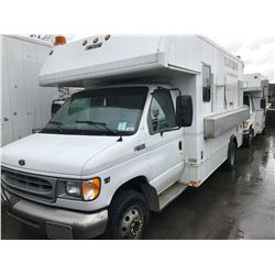 2001 FORD E-450 SUPER DUTY, SERVICE VAN, WHITE, VIN # 1FDXE45F71HB70195