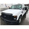 Image 1 : 2008 FORD F-250 XL SUPER DUTY, CREW CAB, WHITE, VIN # 1FTNF20538EE04520