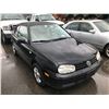 Image 2 : 2002 VOLKSWAGEN CABRIO, 2 DOOR CONV, BLACK, VIN # 3VWCC21V32M810794
