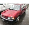 Image 1 : 1992 TOYOTA TERCEL DX, 4DR, RED, VIN # JT2EL43E0N0146670