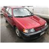 Image 2 : 1992 TOYOTA TERCEL DX, 4DR, RED, VIN # JT2EL43E0N0146670