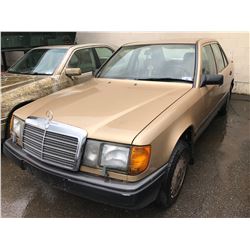 1987 MERCEDES 300DT, 4 DOOR SEDAN, BROWN, VIN # WDBEB33DXHA281356