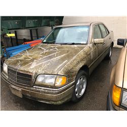 1995 MERCEDES C280, 4 DOOR, GREY, VIN # WDBHA28E8SF249530