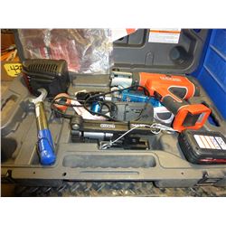 (1) Rigid RP210 Cordless Connector Compression Tool Pkg w/ LDF4/FSJ Cable Prep Tools, (2) Batteries,