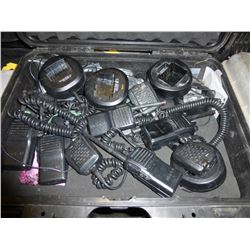 Vertex 2-way Radio Pkg - (5) Radios, (4) Chest Mics, (3) Chargees in Hardened Case