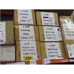 Assorted Hoisting Grips, Hanger Adaptor Assembly, Coax Support Blocks & Butterfly Hanger Kits