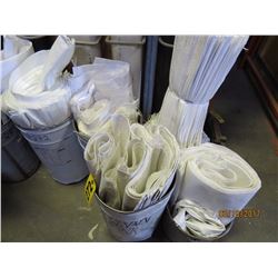 5 Pails - new white canvas sacks various sizes