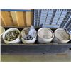 Image 2 : Wooden Crate w/10 pails - large nuts, bolts, washers, etc