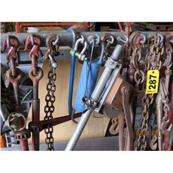 Truck/Trailer tied down chain, binders, ratchet binders