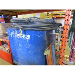 Metal Scrape Wire Bin filled with misc copper filled cable