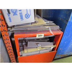 Cardboard Storage Stand w/ various size boxes