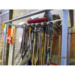 Large Angle Iron Landscaping Tool Stand w/ shovels
