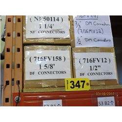 Euben Connectors - 1-5/8" DF, 1-1/4" NF, 7/8" DM, 1/2" DF, 1/2" DM