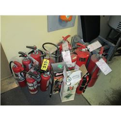 (16) Misc Fire Extinguishers (various types & sizes)