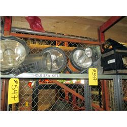 5 Large Flash Lights & 4 New Kuny Tool Bags