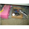 Image 3 : Cleaning Supplies, WD40, (3) Trays of misc tools,  Metal Tool Box,  Bin of painting tools, (11) Cans