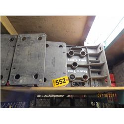 4 Pairs of Rack-A-Tires (Plastic Reel Stands), Various Empty Tool Cases