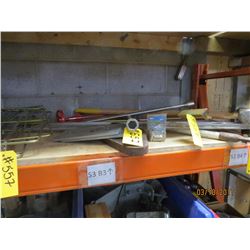 Tire Iron (2) Paint Mixing Tools  Sledge Hammer  4' Level (2) Boxes of Ty-Wraps (2) Boxes of Electri