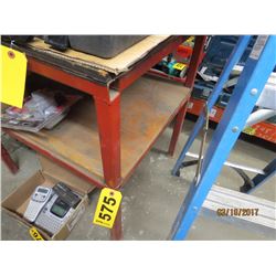 Heavy duty steel frame shop table