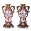 Image 2 : Two Vintage Chinese Decorative Urns Made With