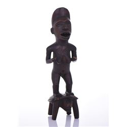 Superb African Vili Wood Fertility Figure Dep