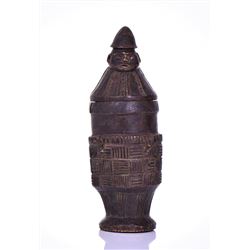 African Azande Wood Vessel. Provenance: Ethno