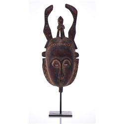 African Yaure Wood Mask, Ivory Coast. Provena