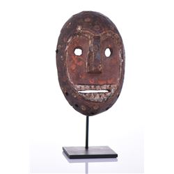 African Hand painted Wood Lengola Mask, Congo