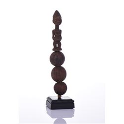 African Hemba Rattle And Power Figure Carved