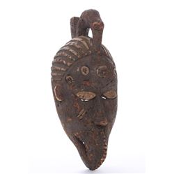 Antique African wood mask, Republic of Congo.
