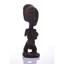 African Luba Female Fertility Figure Carved F