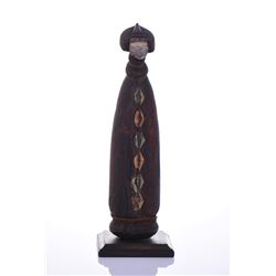 African Power Figure Wood Figure Facing The S