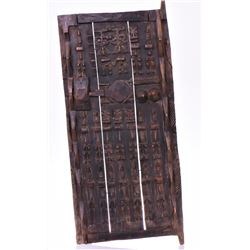 Antique African Dogon Granery Door Carved Fro