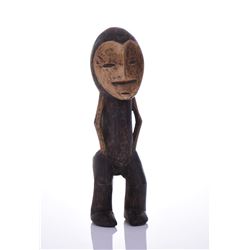 African Lega Wood Figure, Congo. Provenance: