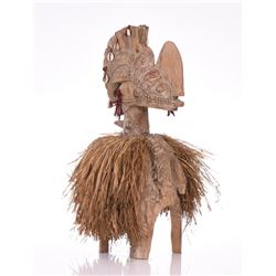 African Animal Fetish Carved From Wood Adorne
