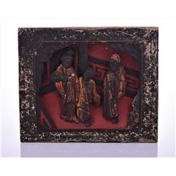 Antique Chinese Deeply Carved Gilt Wood High