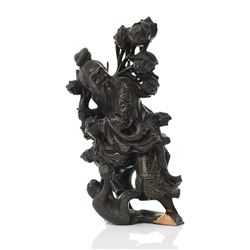 Chinese God Holding Pomegranate Branches With