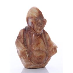 Chinese stone carving of a robed man.   Estim