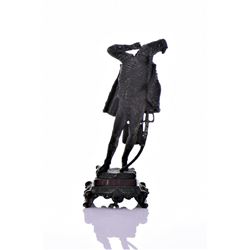 Antique French Musketeer Metal Sculpture, Mou