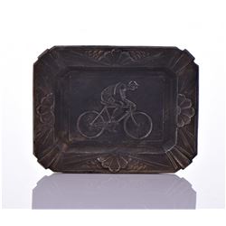 French Art Deco Brass/Bronze Ashtray Of A Man