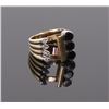 Image 1 : 14k Gold Ring With Onyx And Diamonds.  Weight
