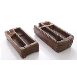 Primitive / antique wood compartment tray. Po