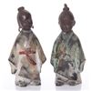 Image 1 : Two Antique Japanese partially polychromed br