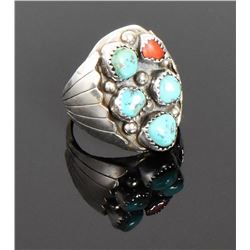 BAH, Native American Blue Turquoise And Red C