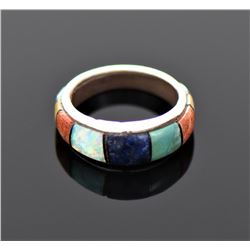 Native American Multi Stone Sterling Silver R