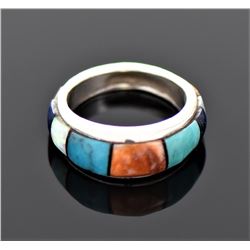 Native American Multi Stone Sterling Silver R