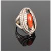 Image 1 : Q.C., Native American Red Coral Sterling Silv