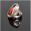 Image 4 : Q.C., Native American Red Coral Sterling Silv