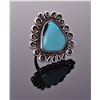 Image 1 : Native American Blue Turquoise Ring With Loop