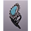Image 4 : Native American Blue Turquoise Ring With Loop
